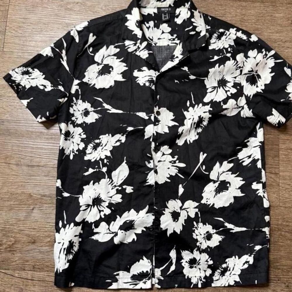 Forever-21 Floral Button-Up